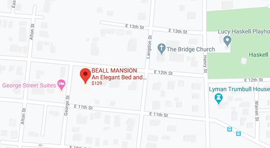 Map Beall Mansion Bed and Breakfast Inn